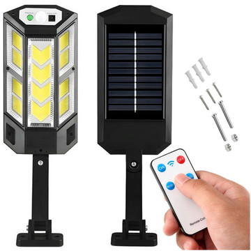 Lampa solarna LED 249 COB słoneczna Alogy Solar Lamp zewnętrzna z czujnikiem ruchu zmierzchniu + pilot