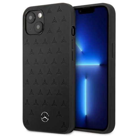 Etui Mercedes MEHCP13SPSQBK do iPhone 13 mini 5,4" hardcase Leather Stars Pattern