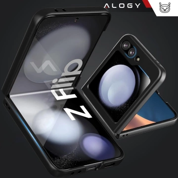 Pouzdro pro Samsung Galaxy Z Flip 6 Alogy Thin Case ochranný kryt na telefon matný černý