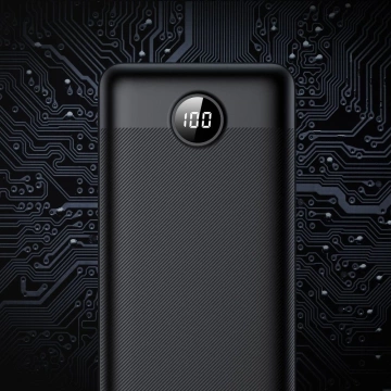 Powerbanka Externá batéria VEGER L30 - 30 000mAh LCD Quick Charge PD 20W čierna (W3008PD)