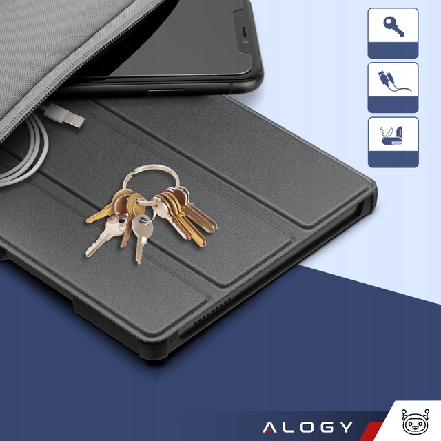 Etui Alogy Book Cover Case pre Lenovo Tab M9 2023 TB310XU TB310FU Szare