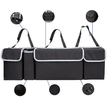 Car organizer Bag for the trunk of the car car large trunk for the seat with Velcro Alogy Black 2x headrest holder