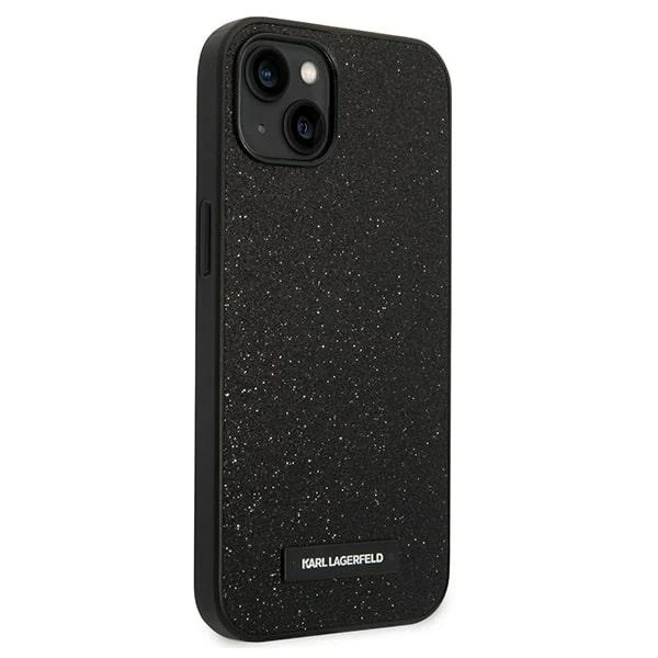 Karl Lagerfeld KLHCP14MG2ELK ochranné pouzdro na telefon pro Apple iPhone 14 Plus 6,7" pevné pouzdro černo/černé Glitter Plaque Logo
