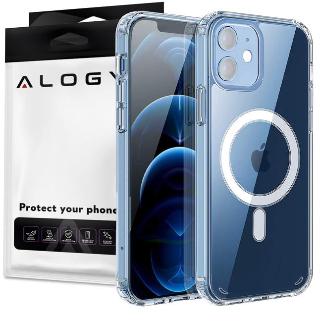 MagSafe Ultra Slim Alogy Hülle für Qi-Ladegeräte für iPhone 12 / Pro Klarglas