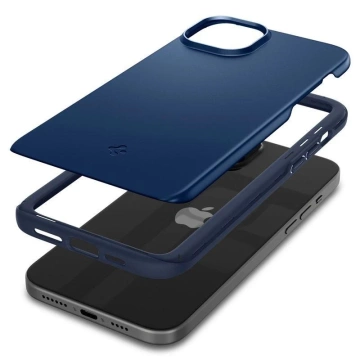 Pouzdro Spigen Thin Fit pro iPhone 15 Plus - modré