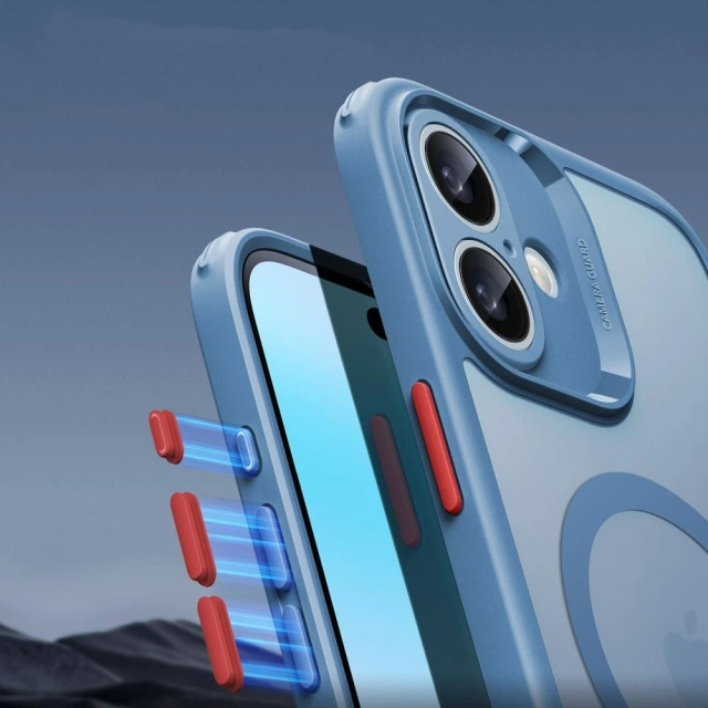 Etui ESR Classic Pro Set MagSafe iPhone 16 Niebieski Frosted