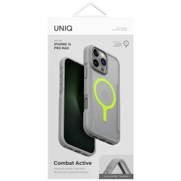 Etui do iPhone 16 Pro Max UNIQ Combat Active MagClick Szare