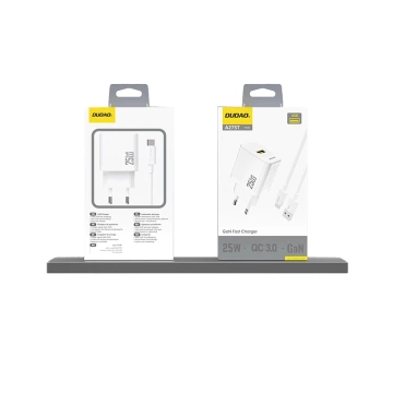 Dudao A27S 25W GaN USB-A Wandladegerät | Schnellladung QC 3.0 - Weiß