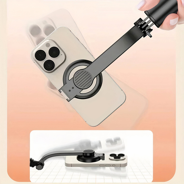 Selfie-Stick, Stativ, Stativ, magnetischer Halter für Handyfotos, Bluetooth-Fernbedienung, Yesido SF19, magnetisch, Schwarz