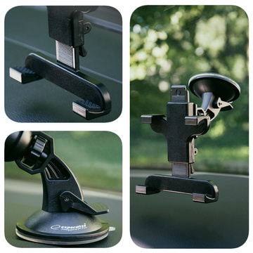 Car holder for phone tablet for windshield dashboard Black