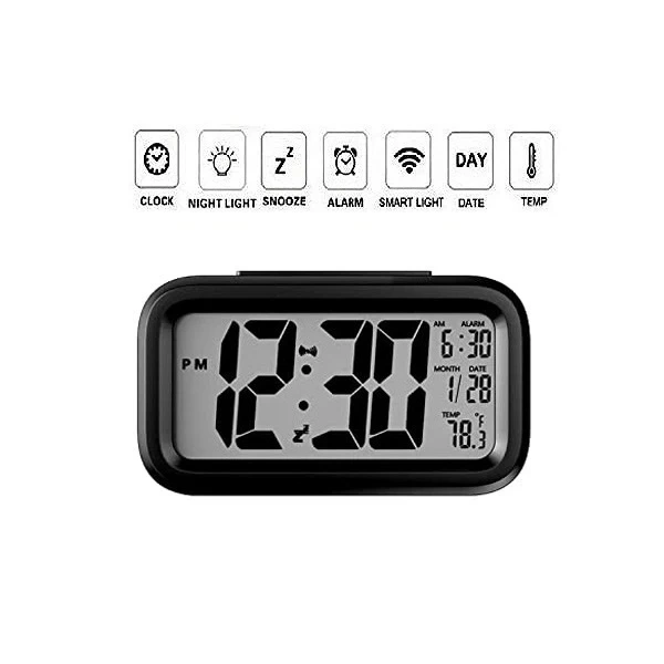 Alarm Clock Trusty Large LCD Black ZG21