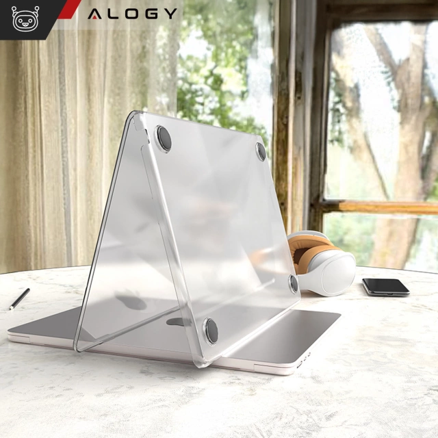 Pouzdro pro Apple Macbook Air 13.6 - M2/M3 2022/2023/2024/2025 Alogy AirGuard™ Flexibilní pouzdro Matně Průhledné Bílé