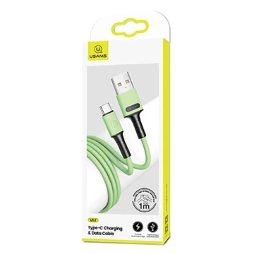 USAMS Kabel U52 USB-C 2A Schnellladung 1m grün
