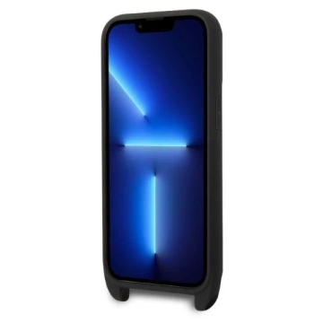 Ochranné pouzdro na telefon Karl Lagerfeld KLHCP14LSTKMK pro Apple iPhone 14 Pro 6.1" černo/černé pevné pouzdro Monogram Ikonik Patch