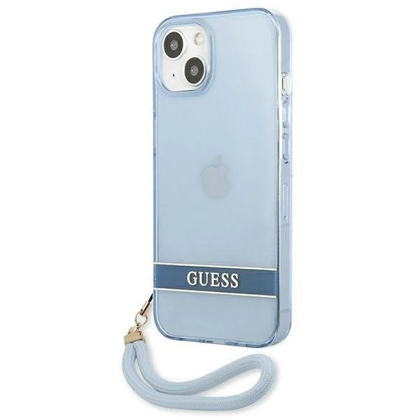 Etui Guess GUHCP13SHTSGSB для Apple iPhone 13 Mini 5,4" niebieski/синій твердий чохол Translucent Stap