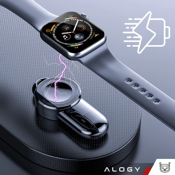 Міні-індуктивний зарядний пристрій для Apple Watch USB Charging Alogy High-End Chip Black
