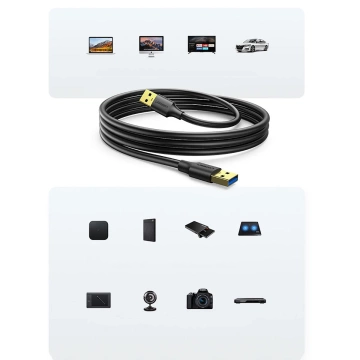 UGREEN Kabel USB 3.2 Gen 1 3 m schwarz (US128 90576)