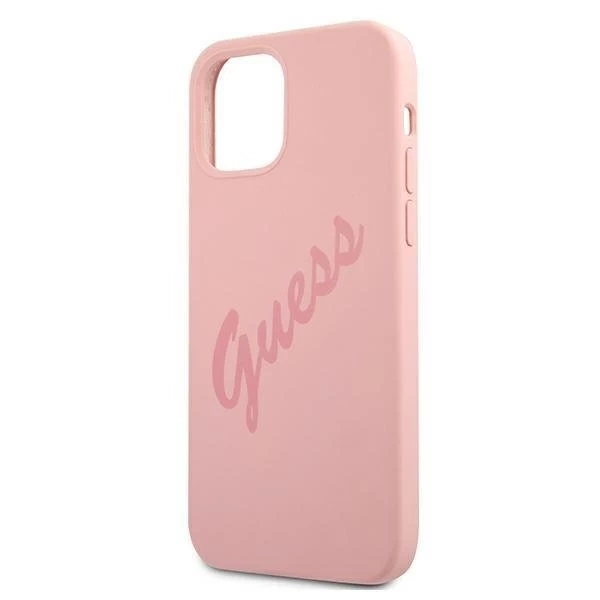 Guess GUHCP12SLSVSPI iPhone 12 mini 5,4" рожевий / рожевий твердий чохол Script Vintage