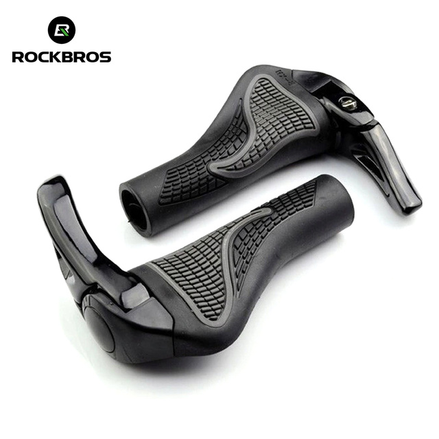 Велосипедні ручки RockBros BT1008B Handlebar Grips Чорні гумові ручки з рогами
