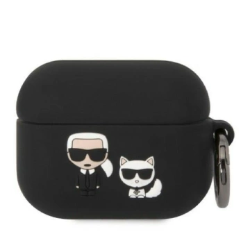 Karl Lagerfeld ochranné puzdro na slúchadlá pre kryt AirPods Pro black/black Silicone Karl