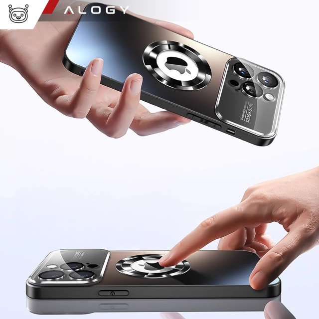 Puzdro Alogy MagSafe LuxeShield™ s ochranou šošovky pre Apple iPhone 16 Pro Max, grafitovo čierne