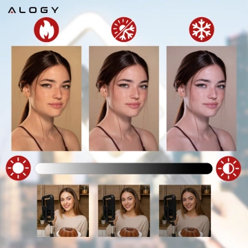 Alogy GlowStick™ Pro Stativ-Selfie-Stick mit Fernbedienung und LED-Licht für Make-up-Fotos und -Videos, Länge 132 cm, Schwarz