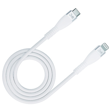 1m 3mk Hyper Silicone Cable USB-C to Lightning 20W 3A MFi White