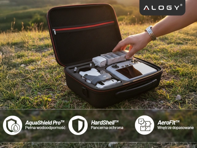 Чохол для DJI Mini 4 Pro / DJI Mini 3 Pro / Mini 3 Drone Hard with Strap Hard Case Alogy Black