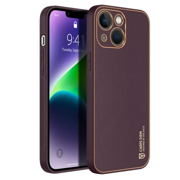 Dux Ducis Yolo puzdro iPhone 14 Plus elegantný kryt z ekologickej kože fialovej farby