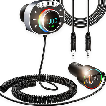 Bluetooth Audio FM MP3 BT Transmitter Fast USB Car Charger QC 3.0 USB-C Type C PD for Alogy Car