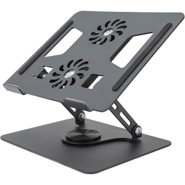Laptop Table Stand 17.3" Adjustable 360 ​​Cooling Foldable Aluminum 25x21.7cm Alogy Graphite