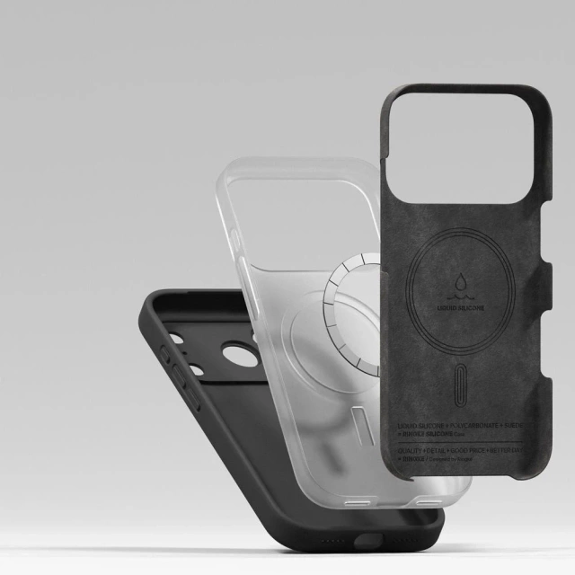 Etui do iPhone 17 Pro Ringke Silicone Magnetic MagSafe Czarne