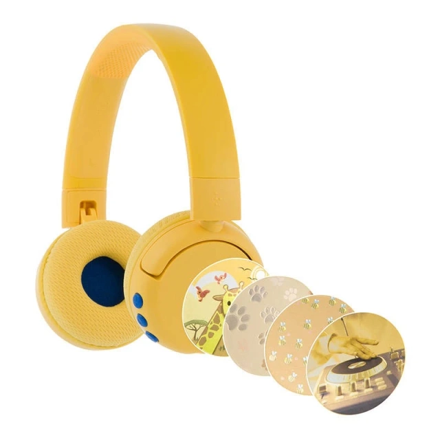 BuddyPhones POPFun Kabellose Kinderkopfhörer (Gelb)