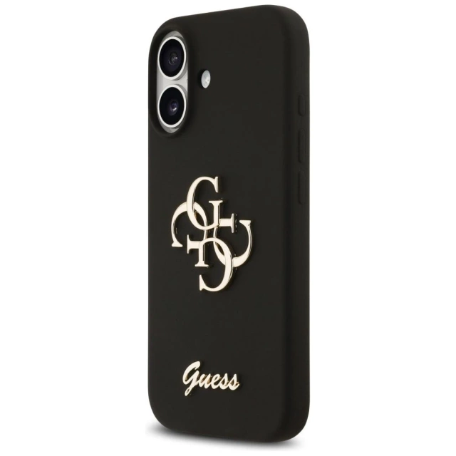 Etui Guess Silicone Big 4G Script do iPhone 17 Czarny