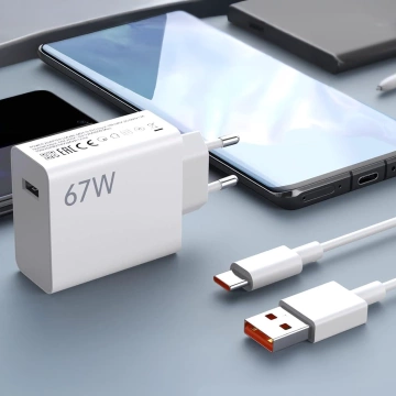 Xiaomi originálny USB - USB-C kábel typu C silný rýchly 120W PD 6A 1M drôt Biely