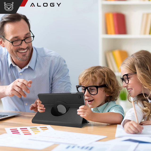 Hülle für Lenovo Tab M10 Plus 10.6 2022 3gen 3gen TB128XU TB125FU Hülle 360 Drehbar Alogy Schwarz