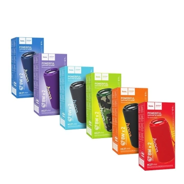 Hoco przenośny głośnik Bluetooth 5.4 2×8 W 1500 mAh FM/TF/AUX – czarny