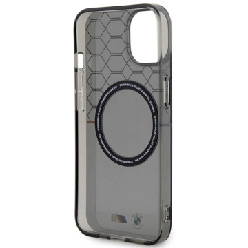 BMW Case BMHMP14SHGPK for iPhone 14 6.1" grey/grey Pattern MagSafe