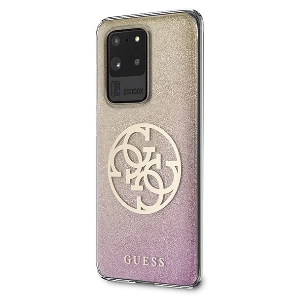 Etui Guess GUHCS69PCUGLPGG für Galaxy S20 Ultra G988 Hartschale Glitter Gradient 4G Circle
