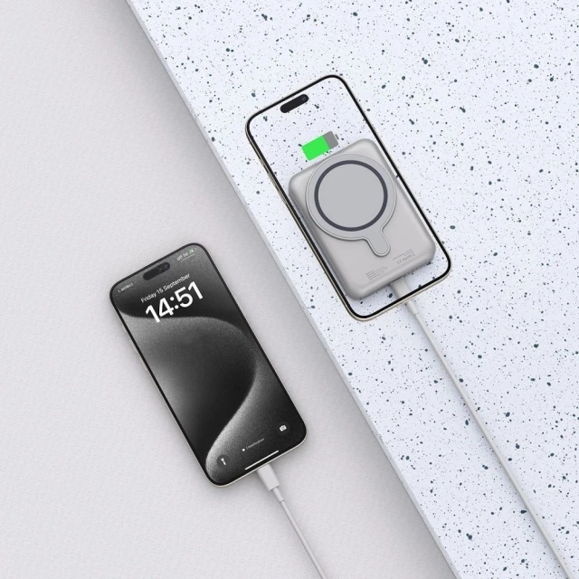 Powerbank magnetic PB11 Lifemag Magsafe Power Bank 10000mah Titanium