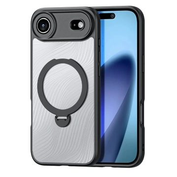 Etui do iPhone 17 Air Dux Ducis Aimo Mag Pierścień Podstawka Czarne