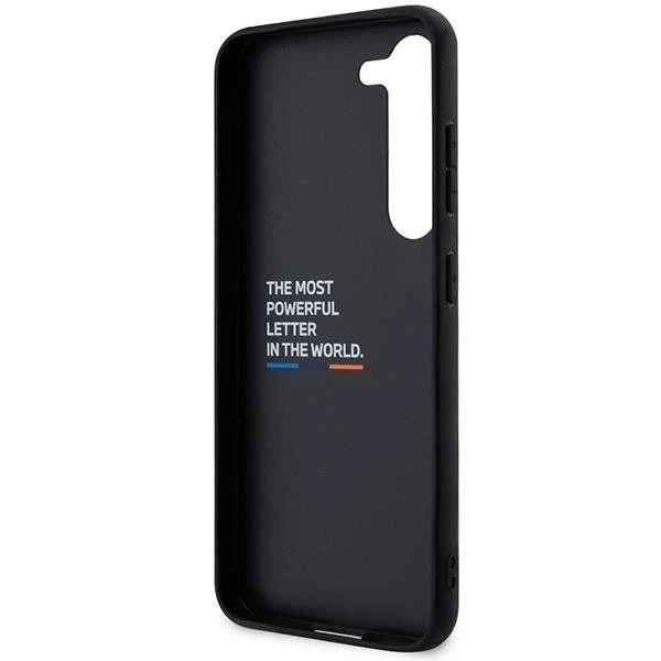 BBMW Case for Samsung Galaxy S23 Plus Leather Stamp Tricolor black