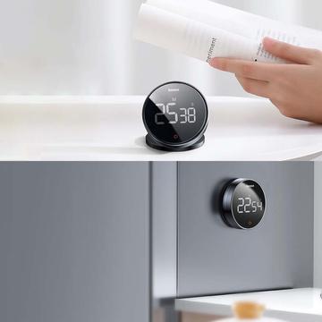 Odpočítávací časovač Kuchyňský časovač Baseus Heyo Pro Dark Digital Rotary Timer šedý