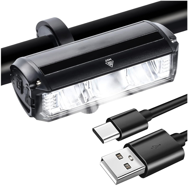 Fahrradlicht vorne Halogen LED-Licht Fahrradbeleuchtung für den vorderen Fahrradlenker Mocna 900lm Alogy 610 schwarz