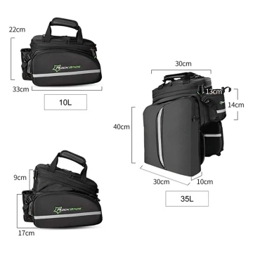 Rockbros A6-03BK Bike Bag for 35l Trunk with Fold-Out Pockets - Black