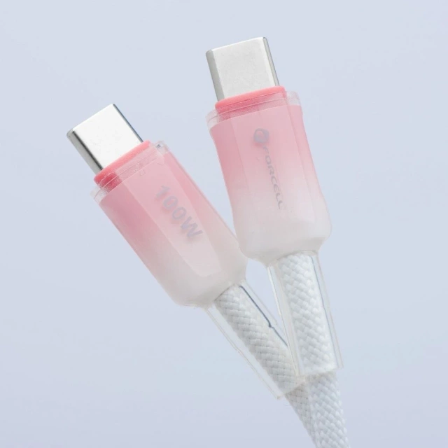 Kabel USB-C – USB-C 100W Forcell F-Energy Gradient 1 m C357 biały