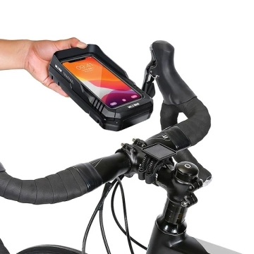 Torba Rowerowa Na Kierownicę Wildman FK4 Wodoodporna Na Telefon Czarna