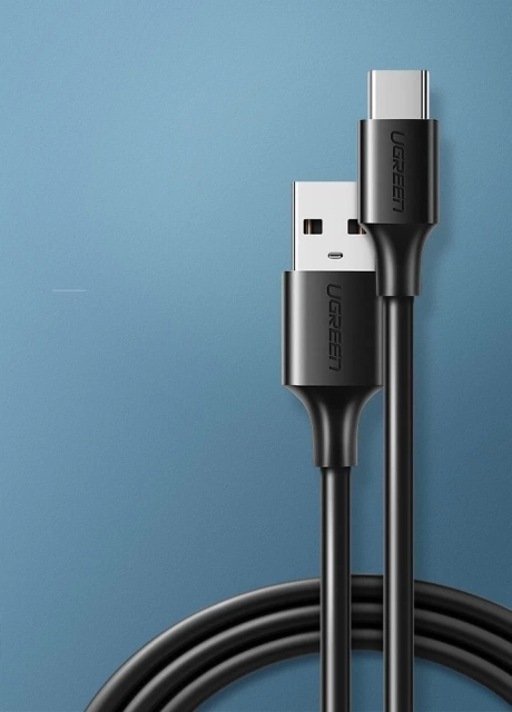 Uzelený kábel USB – kábel USB typu C 2 A 0,5 m čierny (60115)
