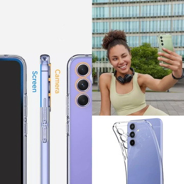 Etui na telefon Spigen Liquid Crystal do Samsung Galaxy A54 5G Crystal Clear + Szkło