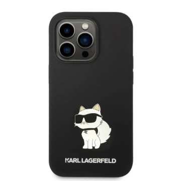 Etui Karl Lagerfeld KLHCP14XSNCHBCK pro iPhone 14 Pro Max 6,7" pevný obal silikonový chupette černý/černý